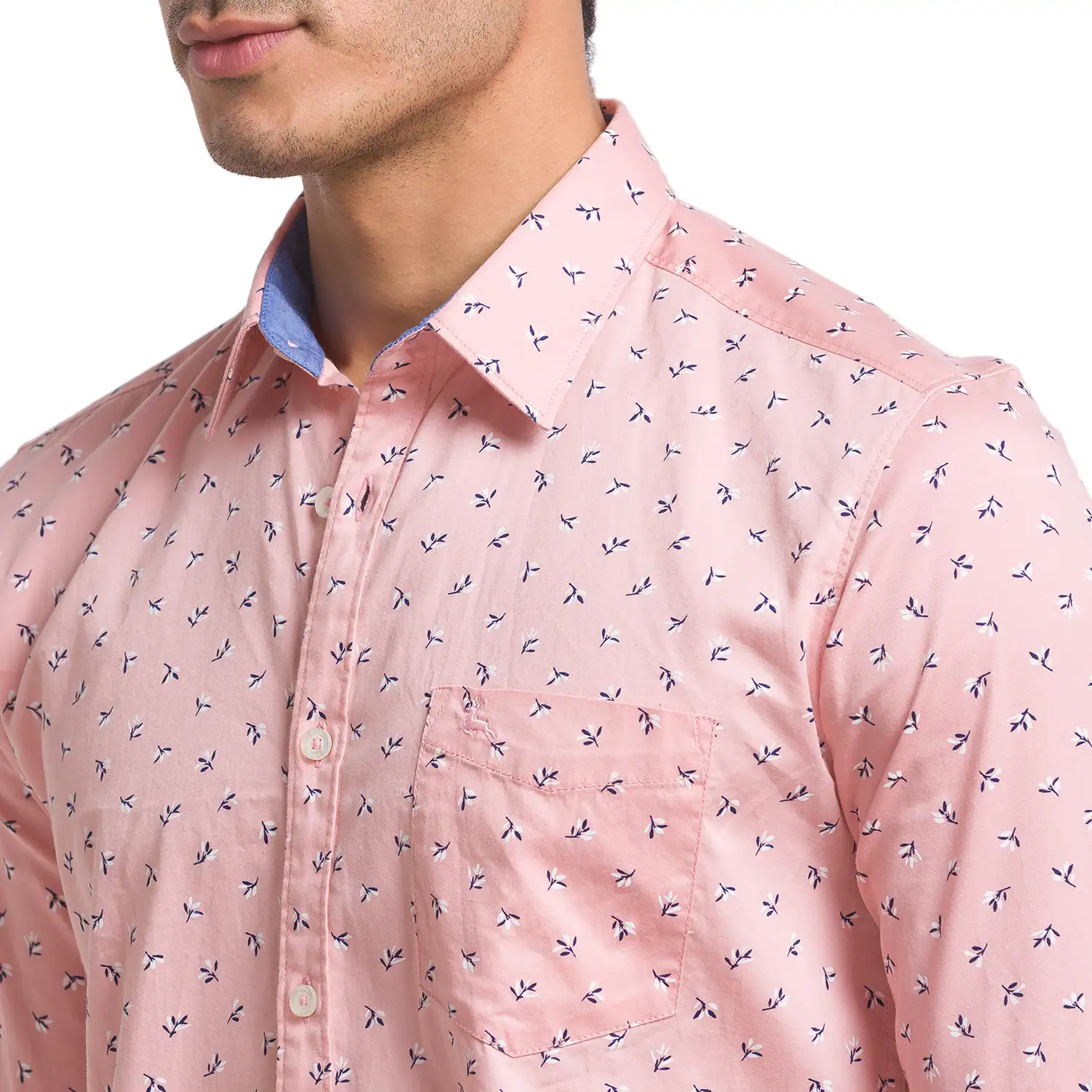 Parx Men Pink Printed Slim Fit Cotton Casual Shirt - Image 6