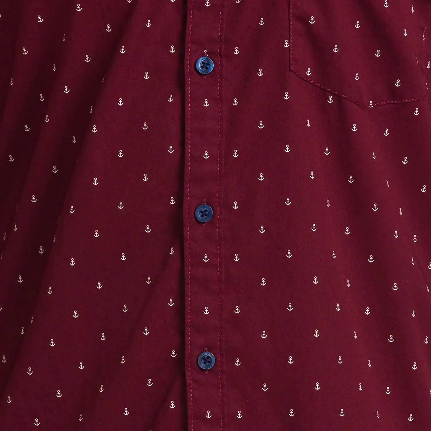 Men Red Slim Fit Print Cotton Full Sleeve Shirts - Image 7