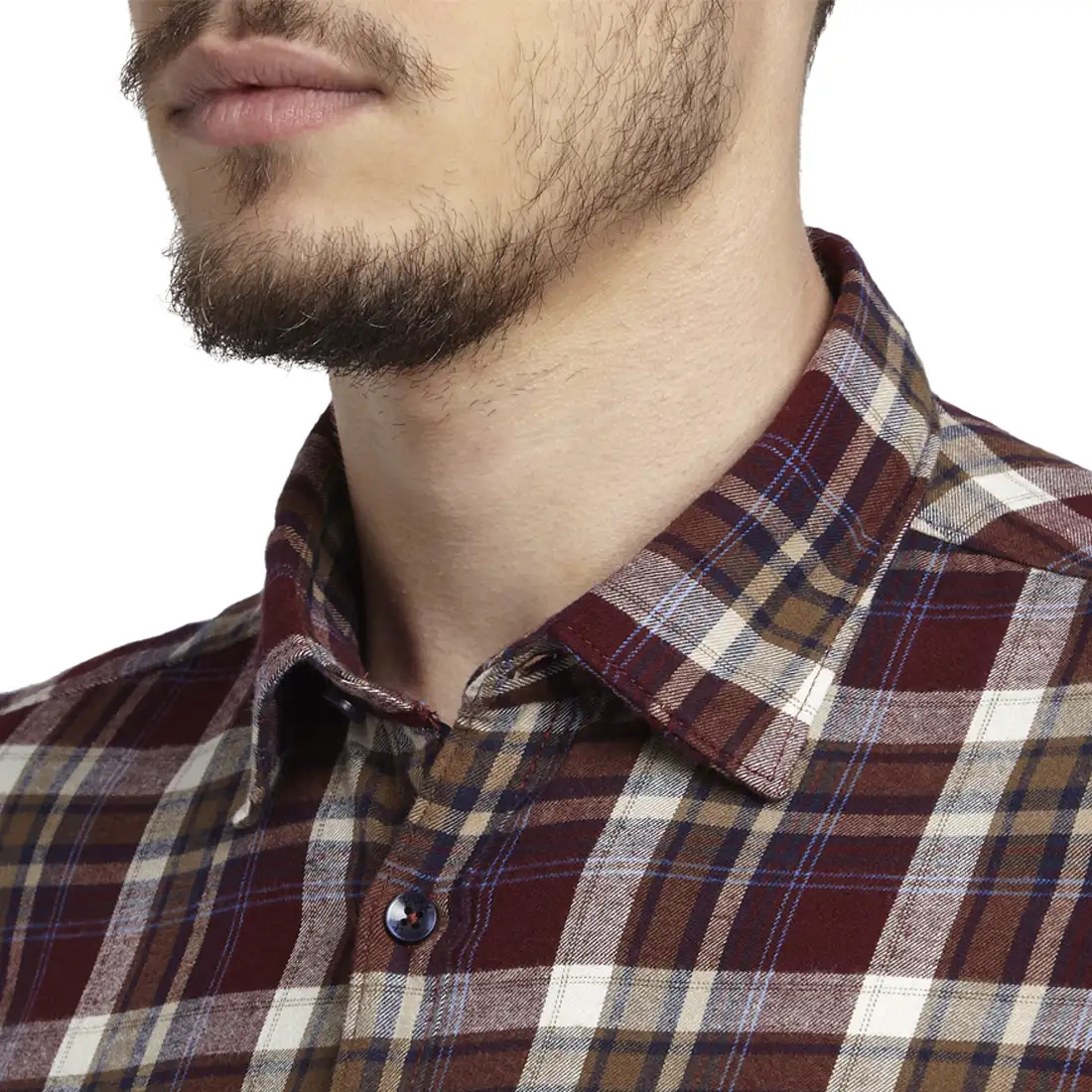 Men Red Slim Fit Print Cotton Full Sleeve Shirts - Image 6