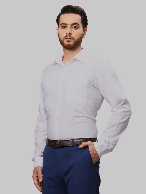 Men Red Slim Fit Print Cotton Shirts - Image 3