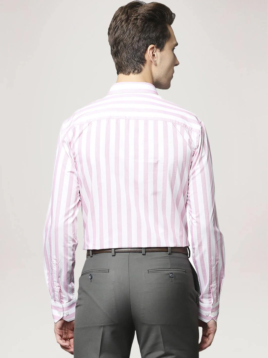 Men Red Slim Fit Print Cotton Shirts - Image 3