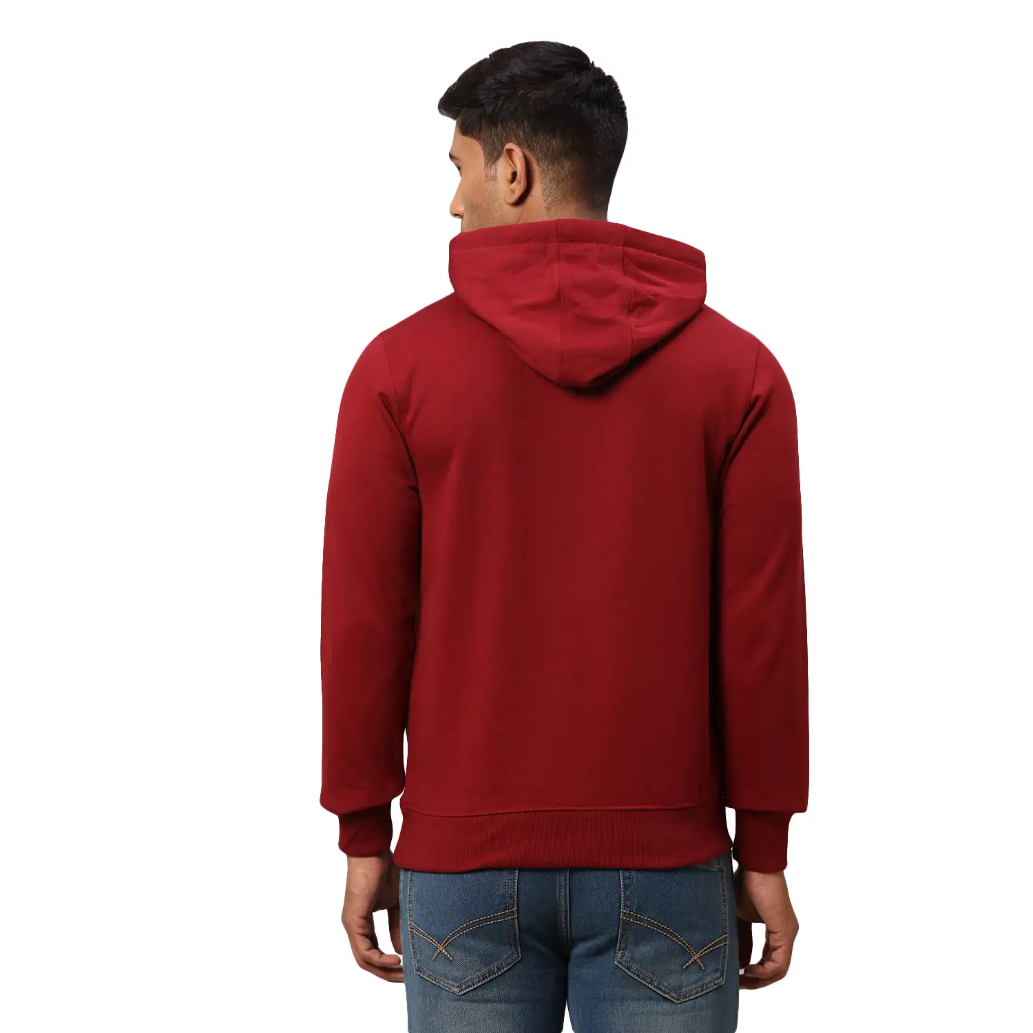 Men Red Slim Fit Print Polyester Blend Sweatshirts - Image 4