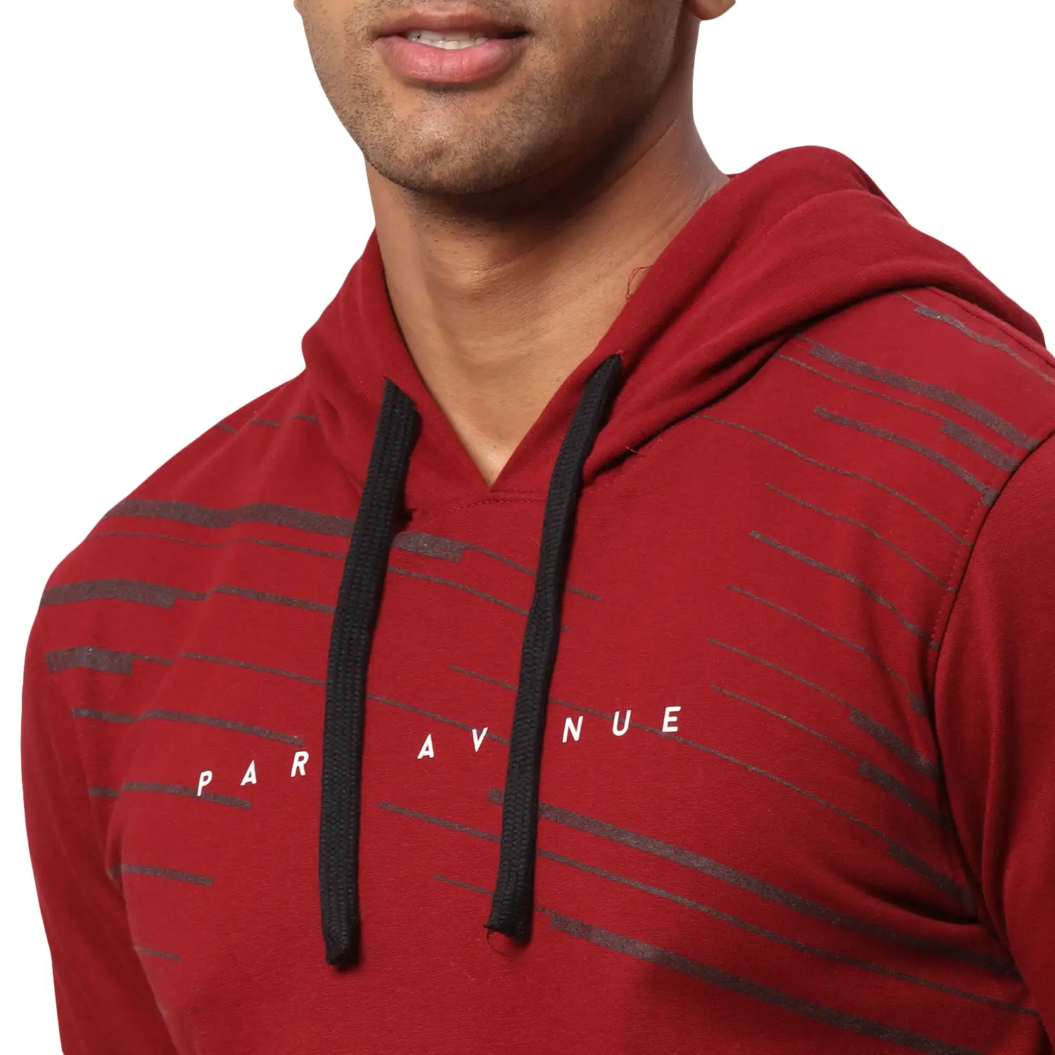 Men Red Slim Fit Print Polyester Blend Sweatshirts - Image 6
