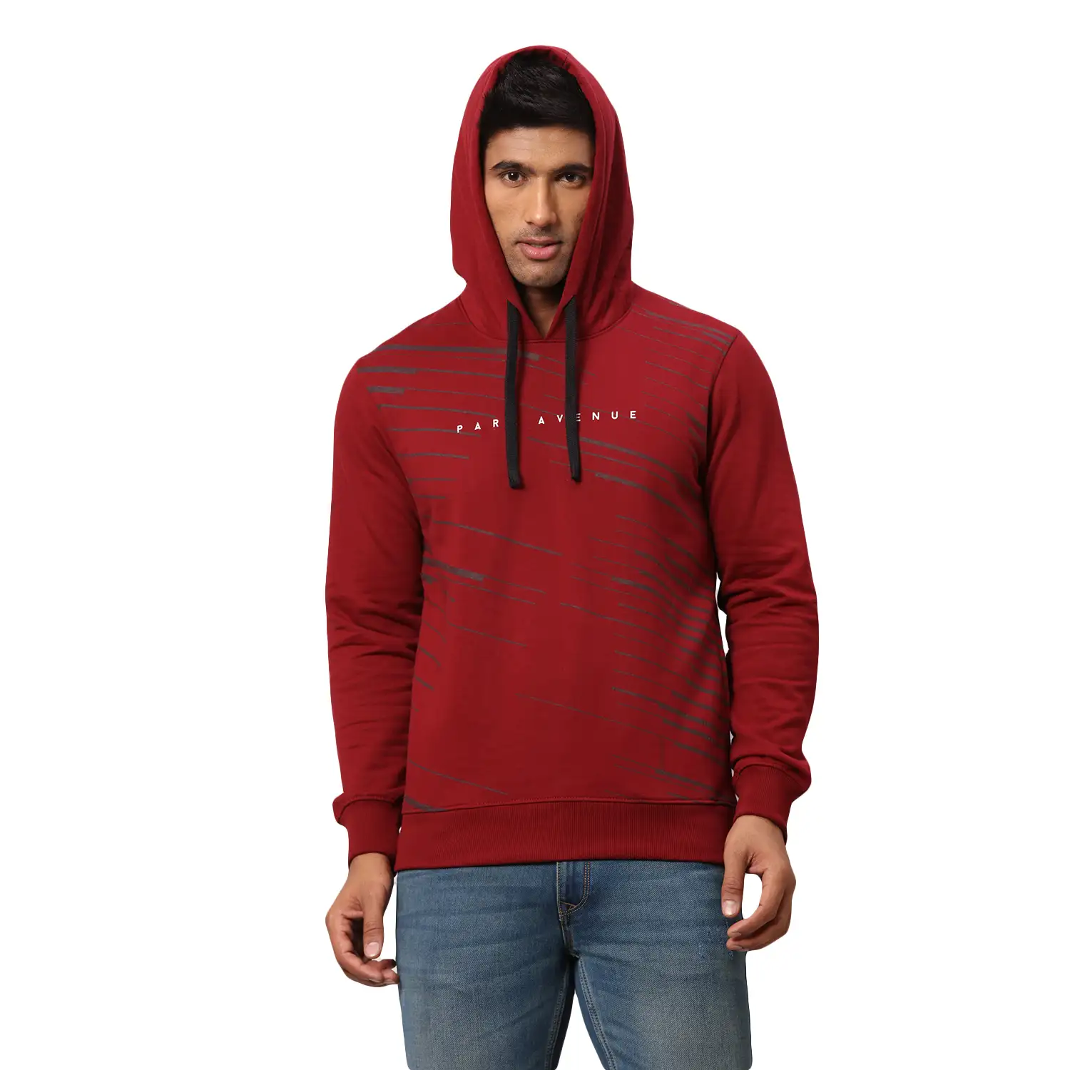 Men Red Slim Fit Print Polyester Blend Sweatshirts - Image 7