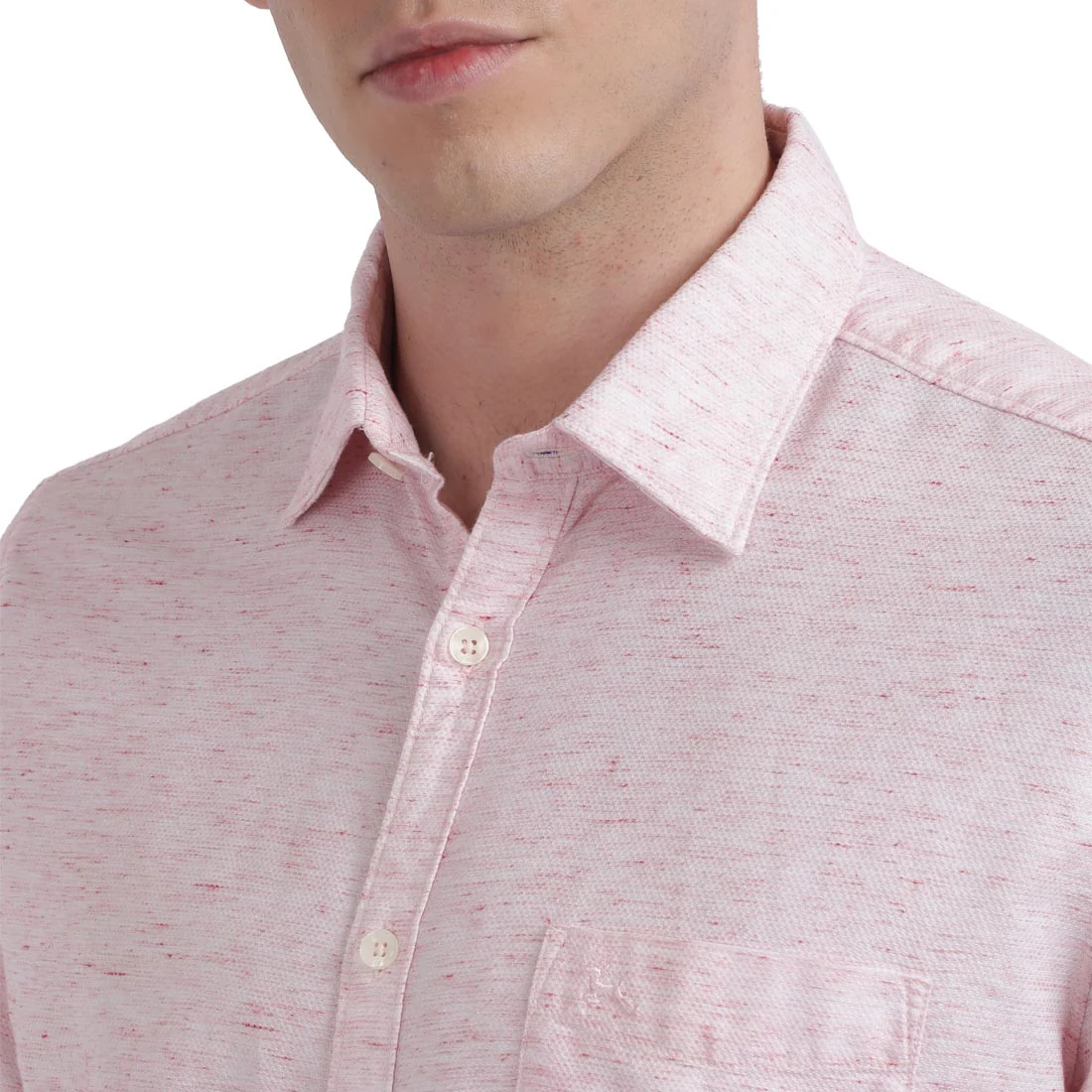 Men Red Slim Fit Solid Cotton Blend Full Sleeve Cutaway Collar Shirts - Image 6