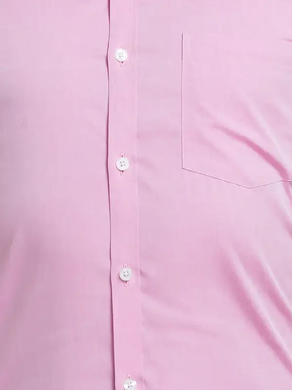 Park Avenue Men Pink Solid Slim Fit Cotton Formal Shirt - Image 7