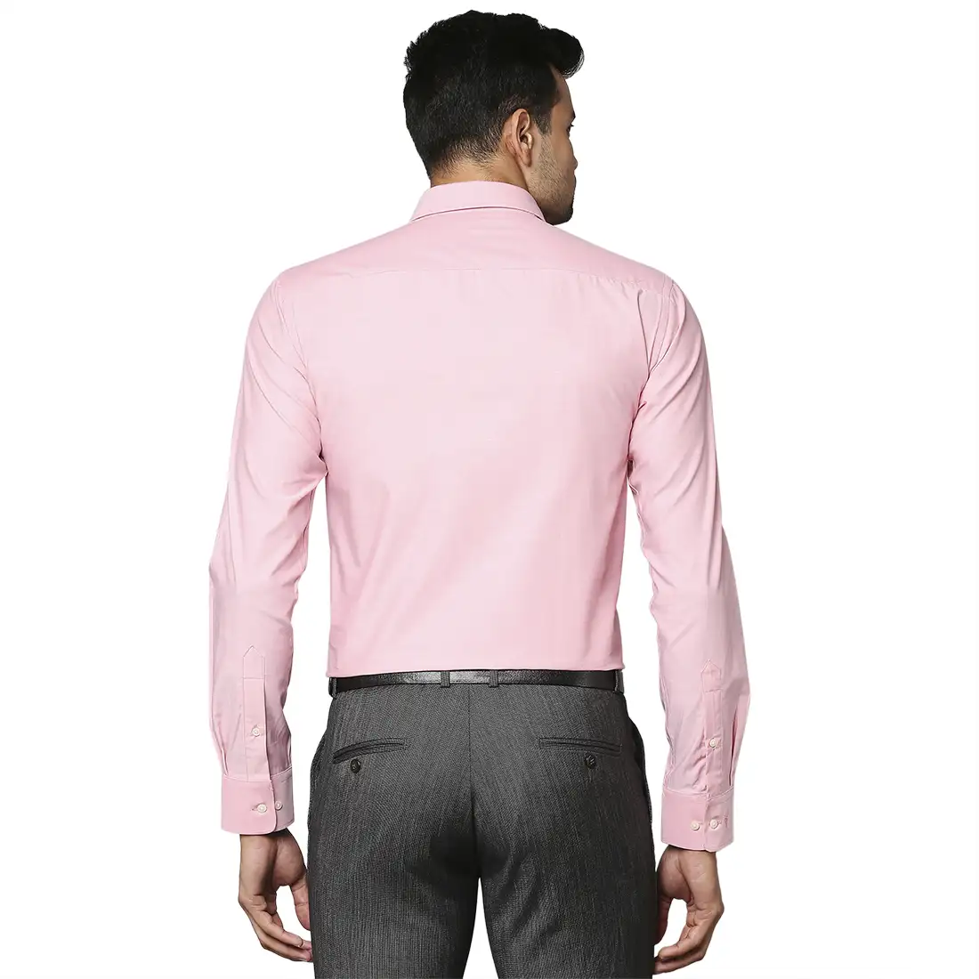 Men Red Slim Fit Solid Cotton Shirts - Image 4