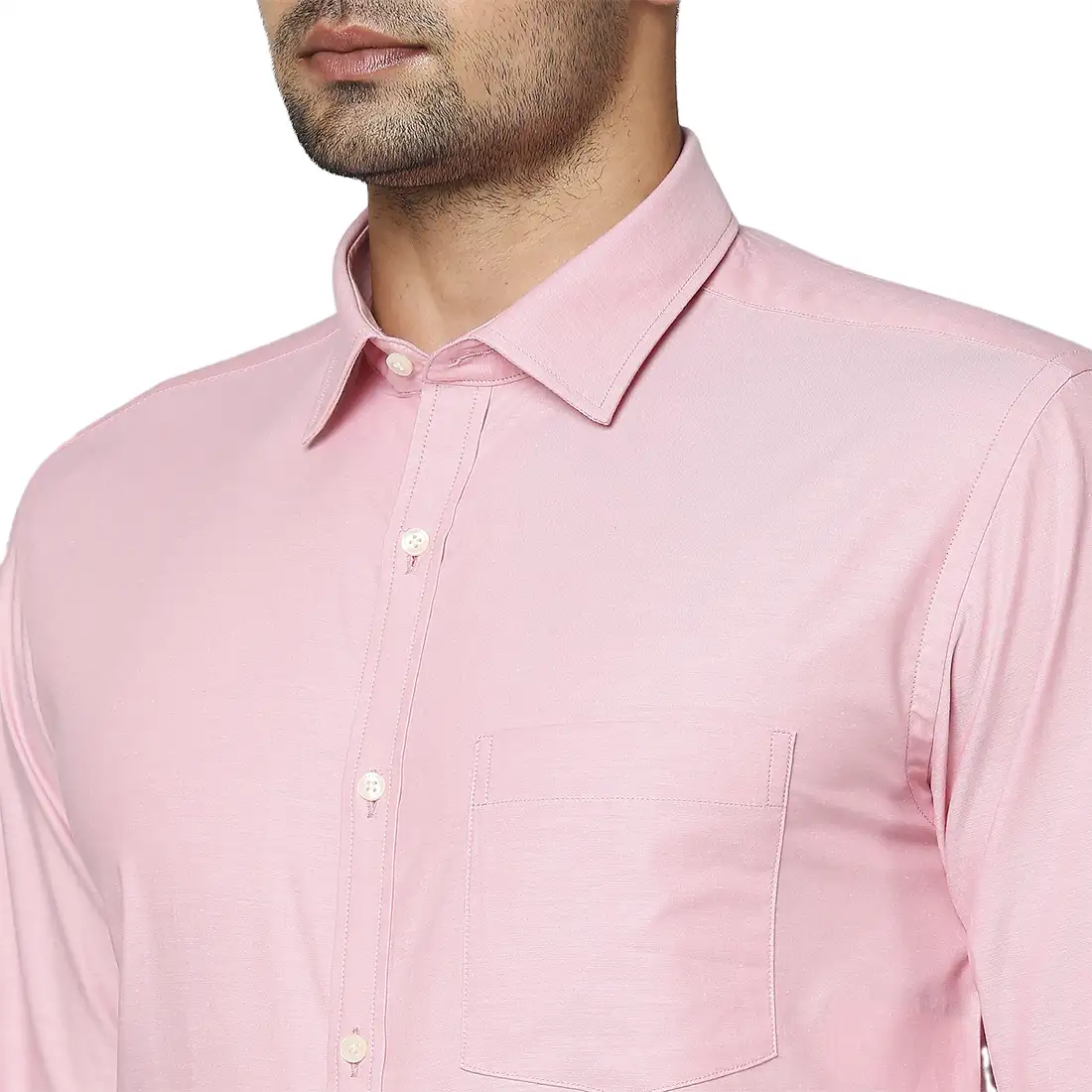 Men Red Slim Fit Solid Cotton Shirts - Image 6