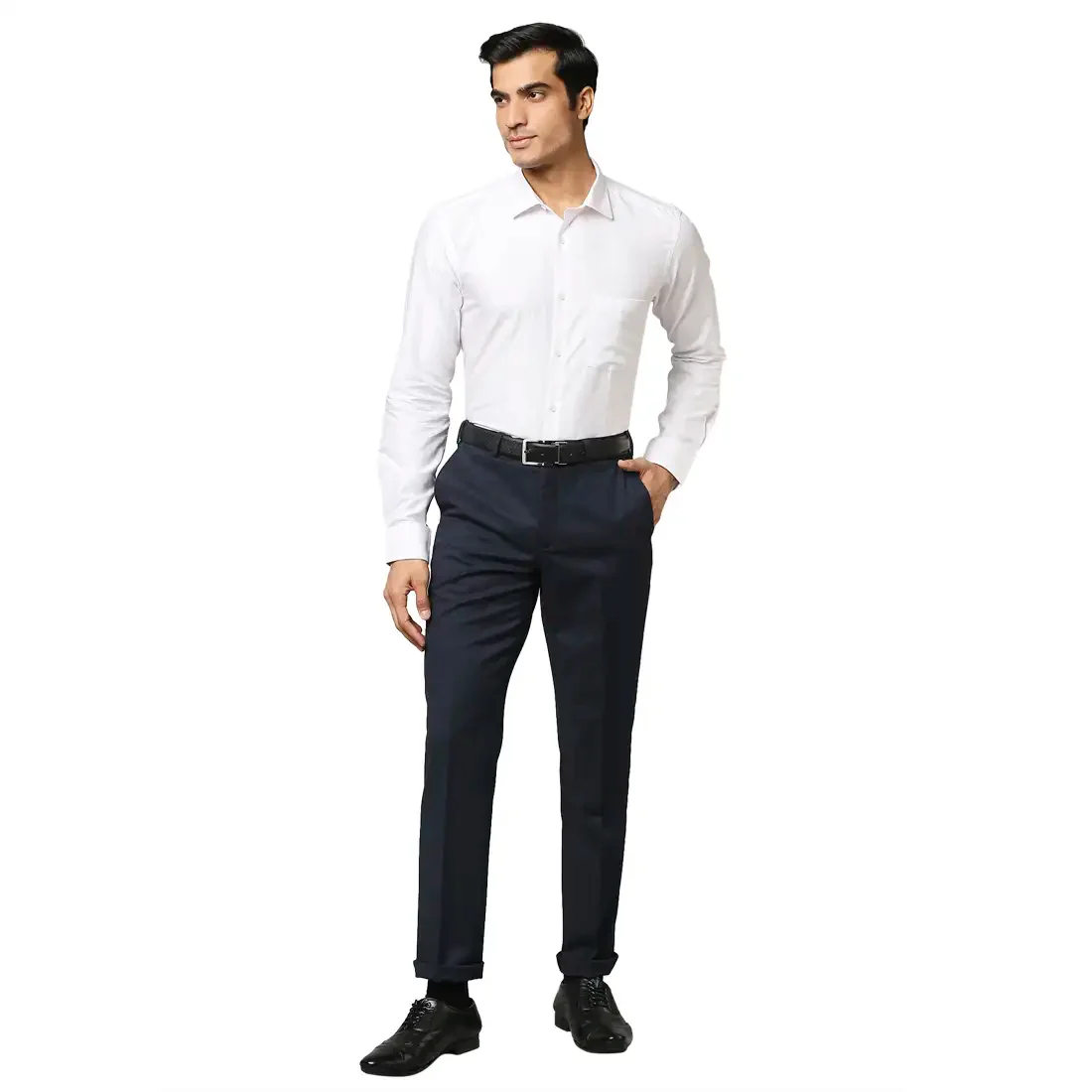 Men Red Slim Fit Stripe Cotton Shirts - Image 5