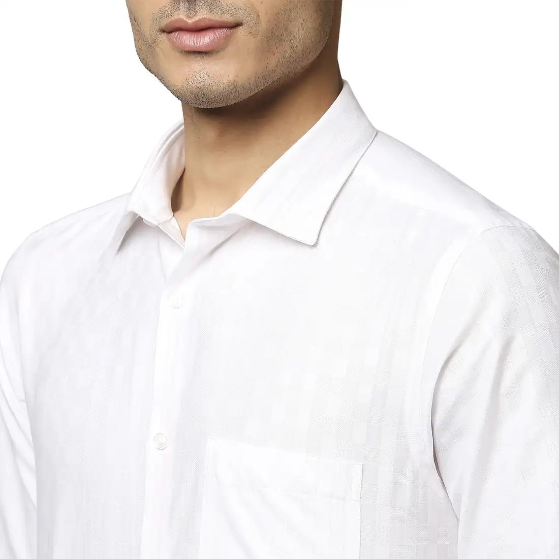 Men Red Slim Fit Stripe Cotton Shirts - Image 6