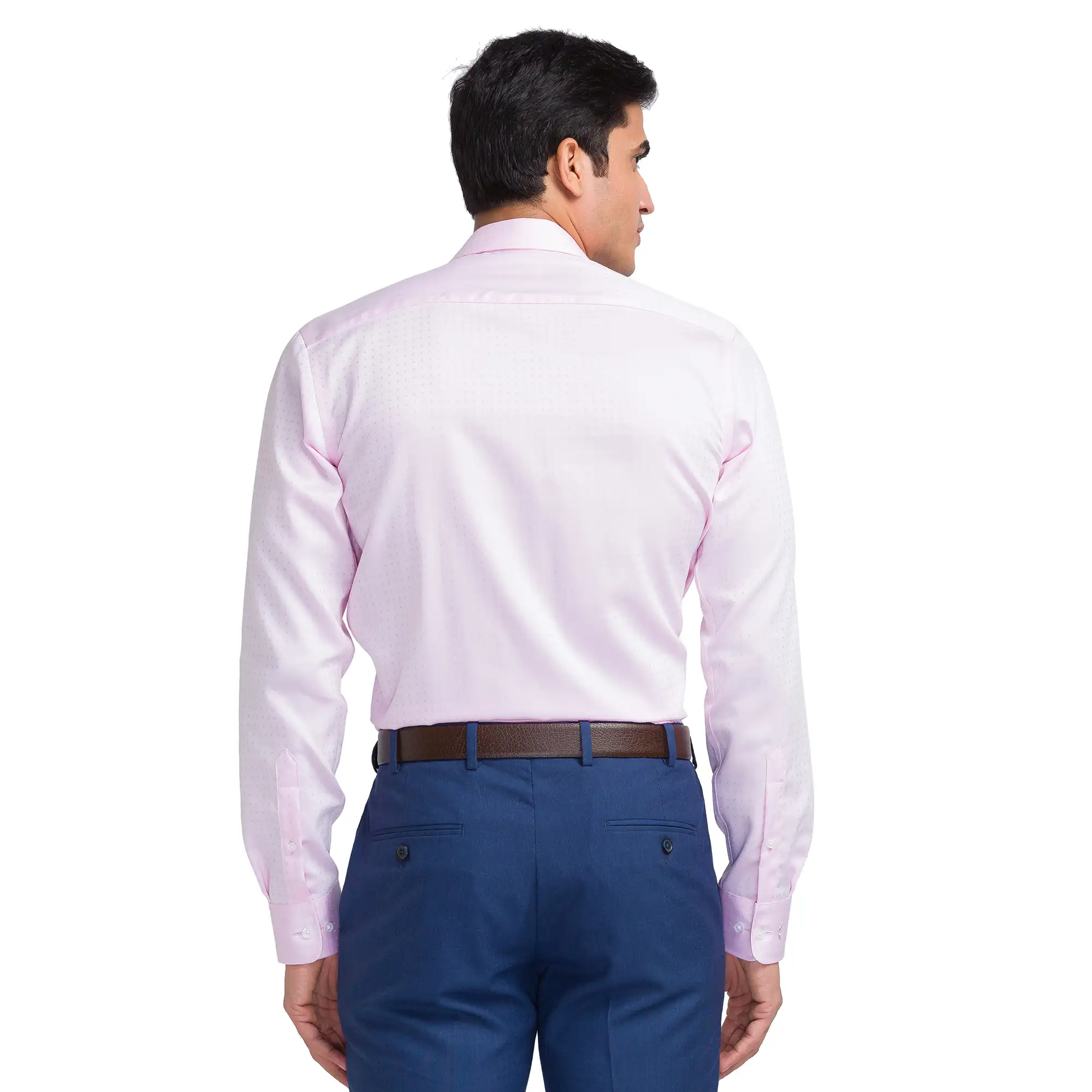 Park Avenue Men Red Slim Fit Structured Cotton Formal Shirt - Image 4
