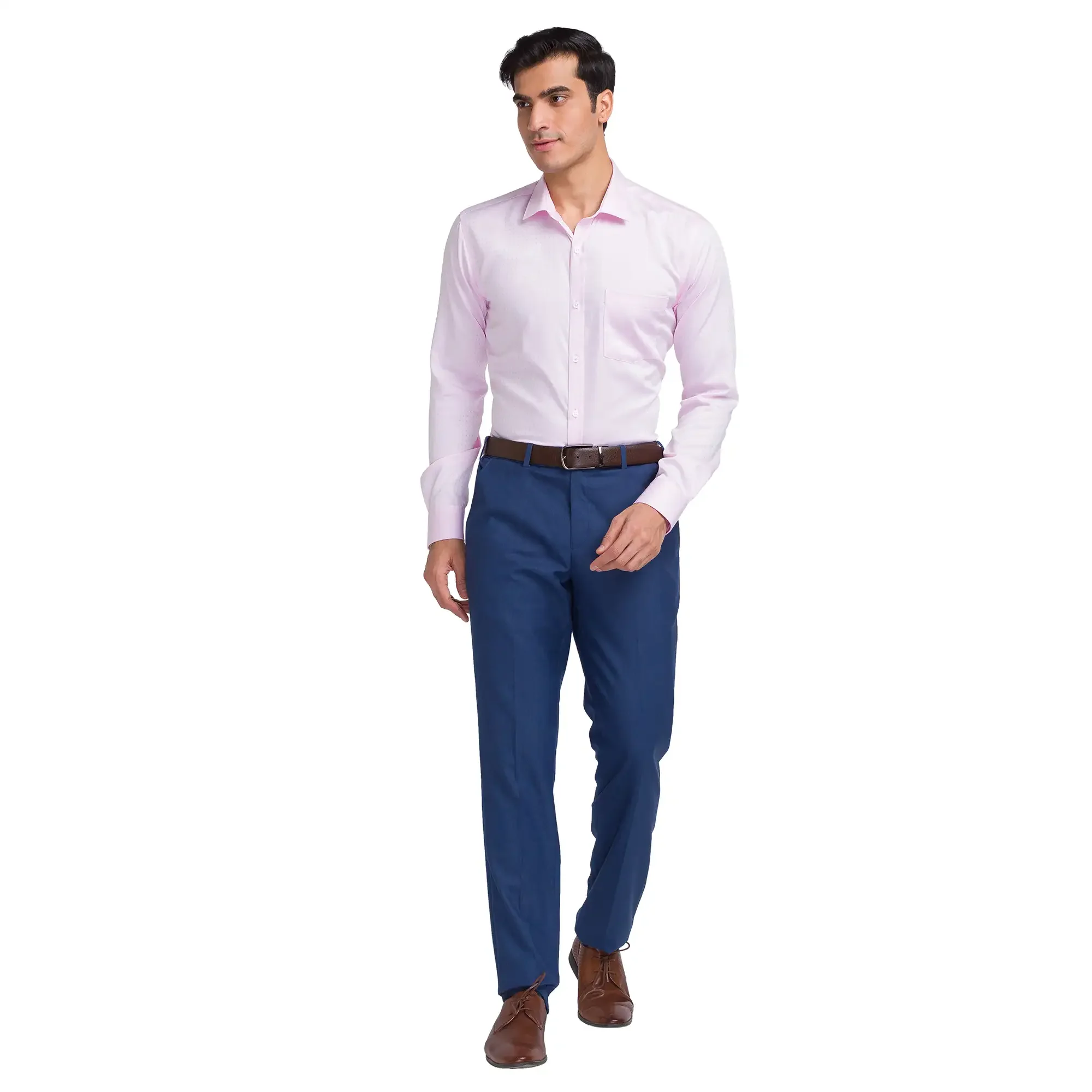 Park Avenue Men Red Slim Fit Structured Cotton Formal Shirt - Image 5
