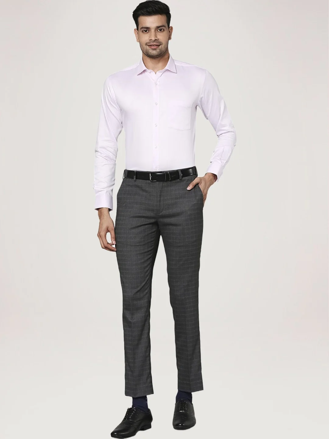 Men Red Slim Fit Structure Cotton Shirts - Image 3