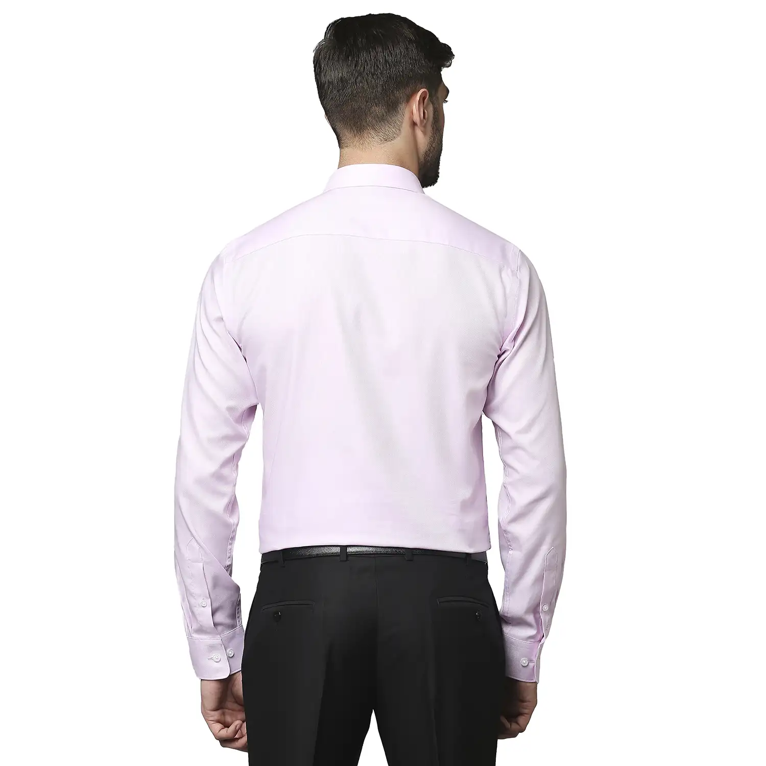 Park Avenue Men Pink Structured Slim Fit Cotton Formal Shirt - Image 4