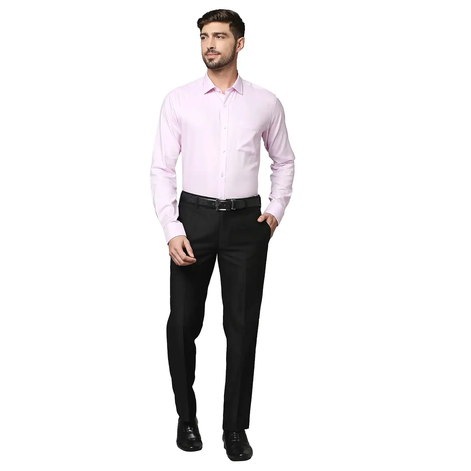 Park Avenue Men Pink Structured Slim Fit Cotton Formal Shirt - Image 5
