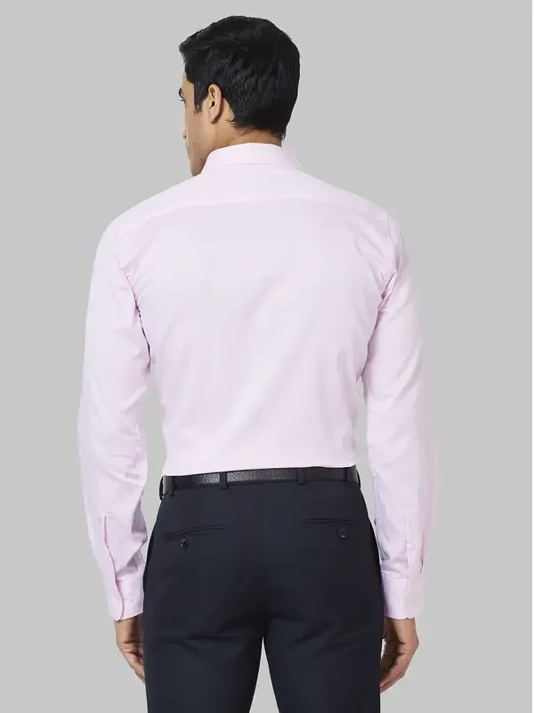 Men Red Slim Fit Structure Cotton Shirts - Image 4