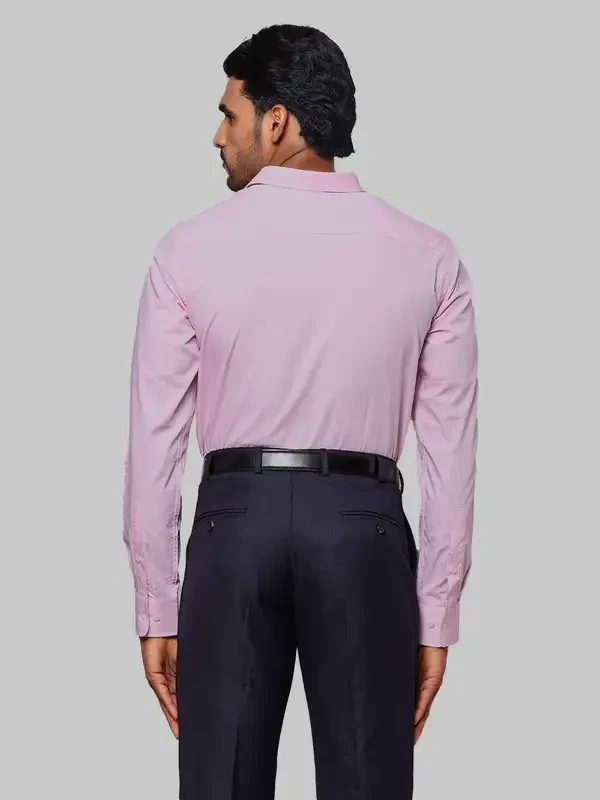 Park Avenue Men Pink Structured Slim Fit Cotton Formal Shirt - Image 5