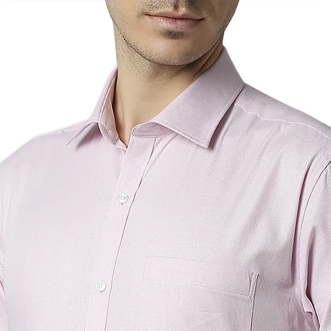 Men Red Slim Fit Structure Cotton Shirts - Image 6