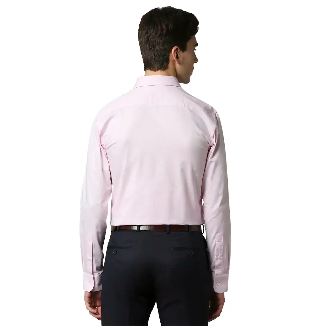 Park Avenue Men Pink Structured Slim Fit Cotton Formal Shirt - Image 5