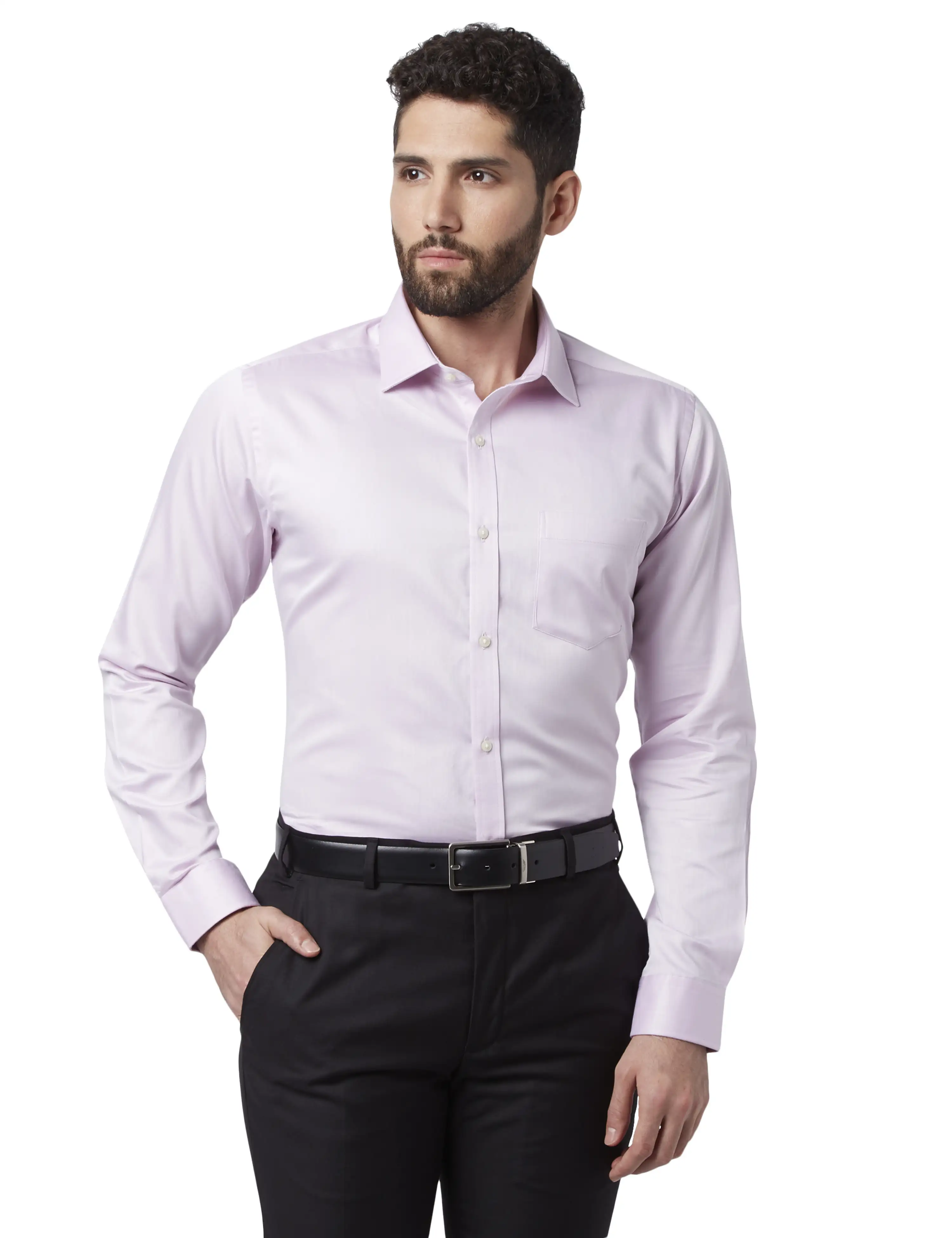 Men Red Super Slim Fit Solid Cotton Shirts
