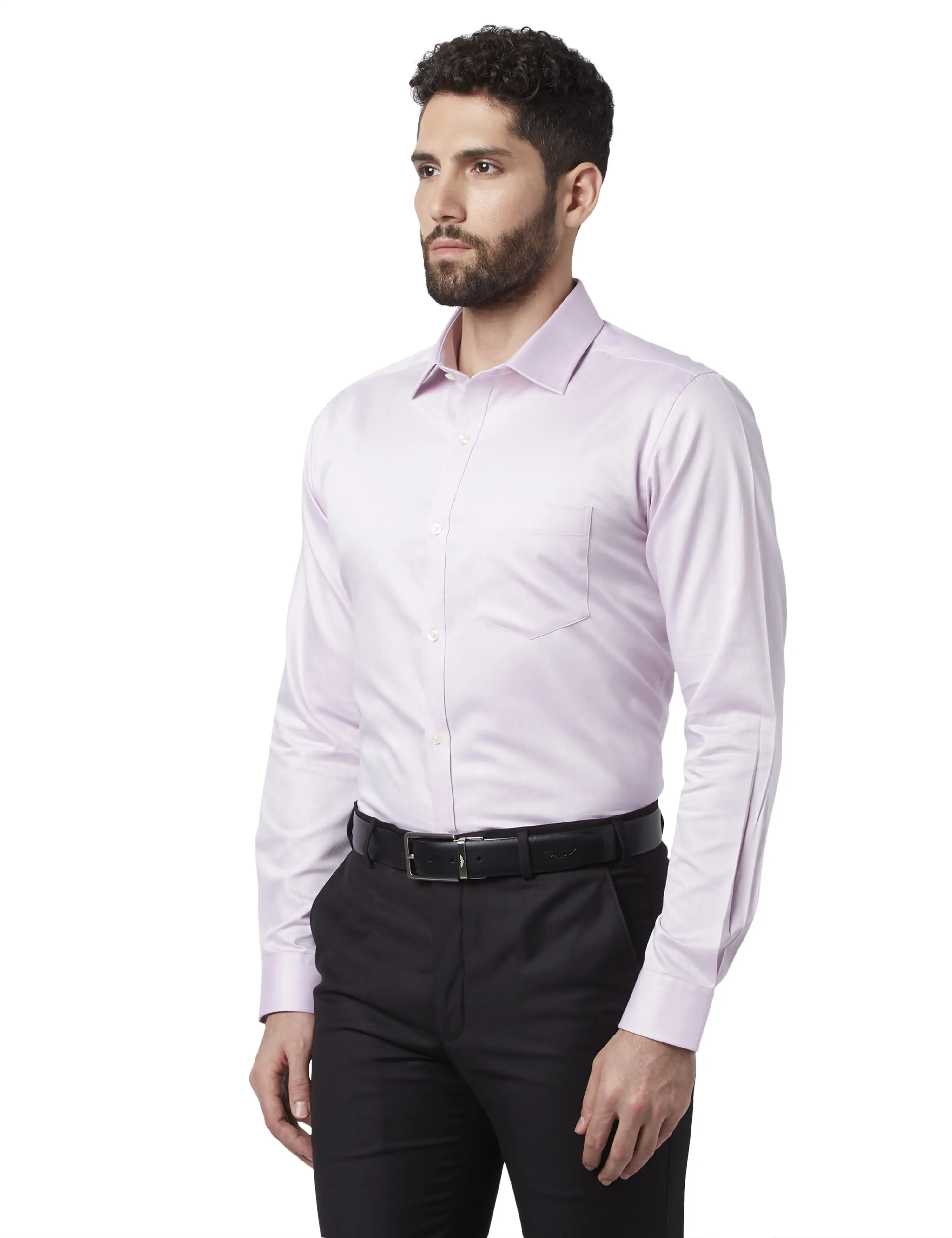 Men Red Super Slim Fit Solid Cotton Shirts - Image 3