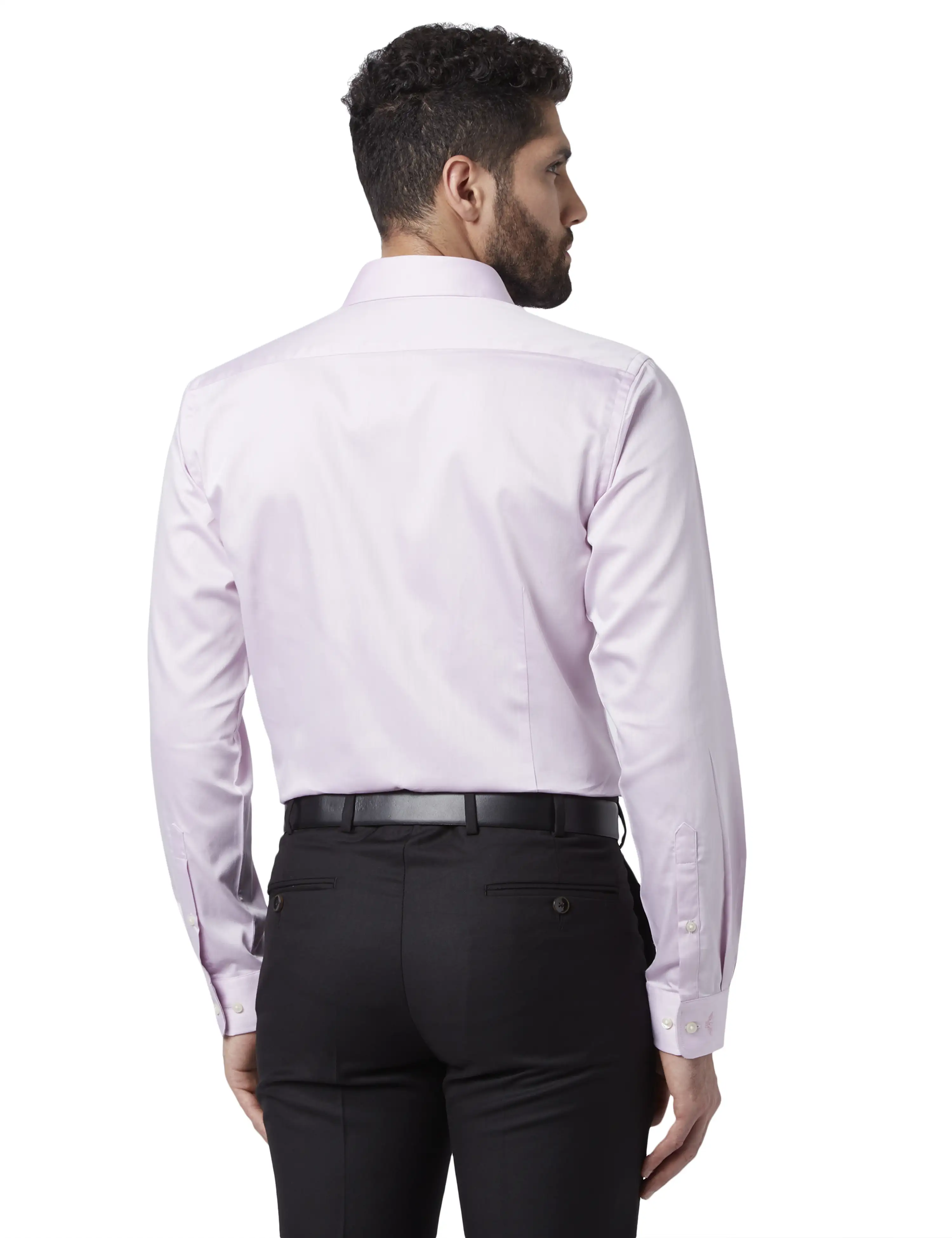 Men Red Super Slim Fit Solid Cotton Shirts - Image 4