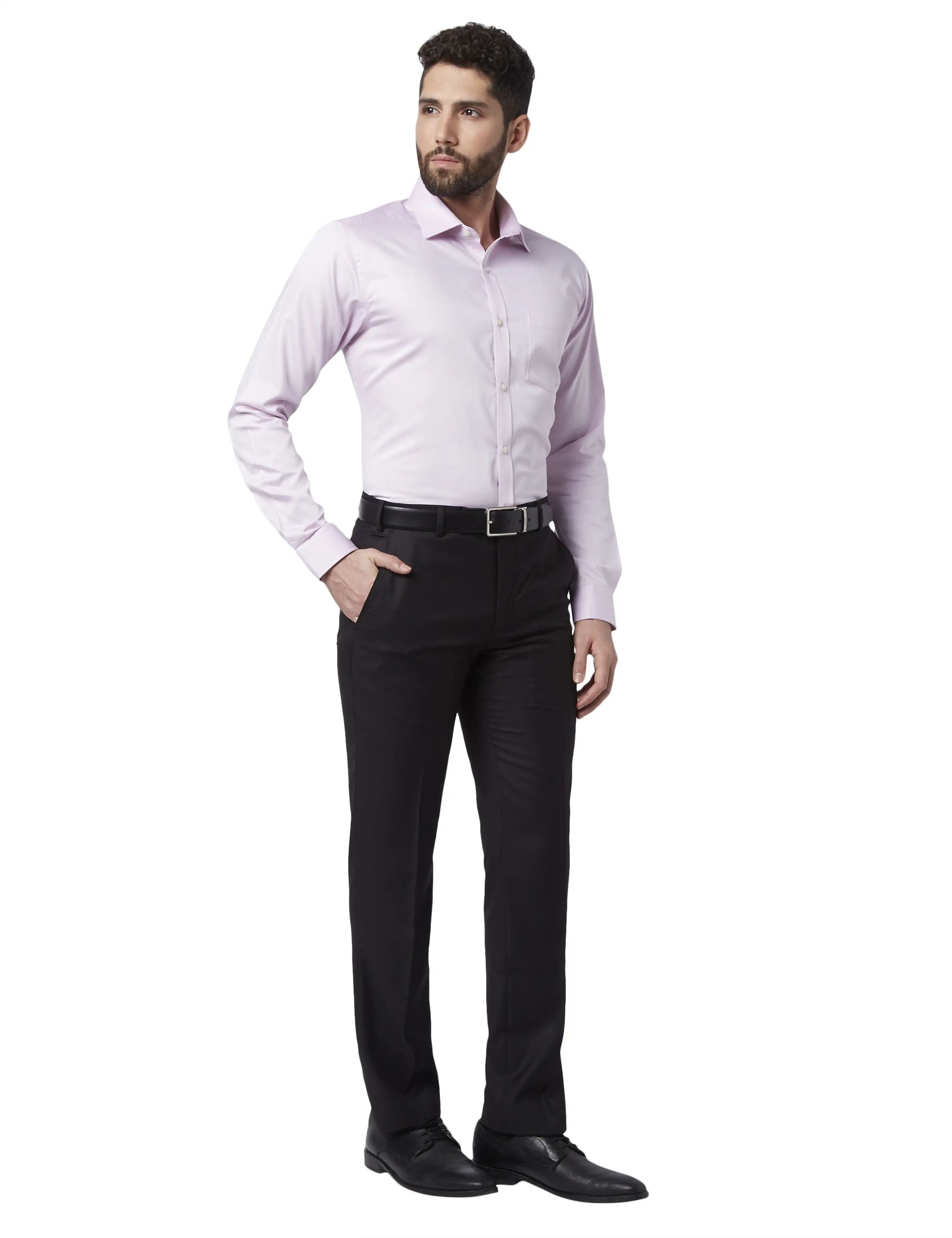 Men Red Super Slim Fit Solid Cotton Shirts - Image 5