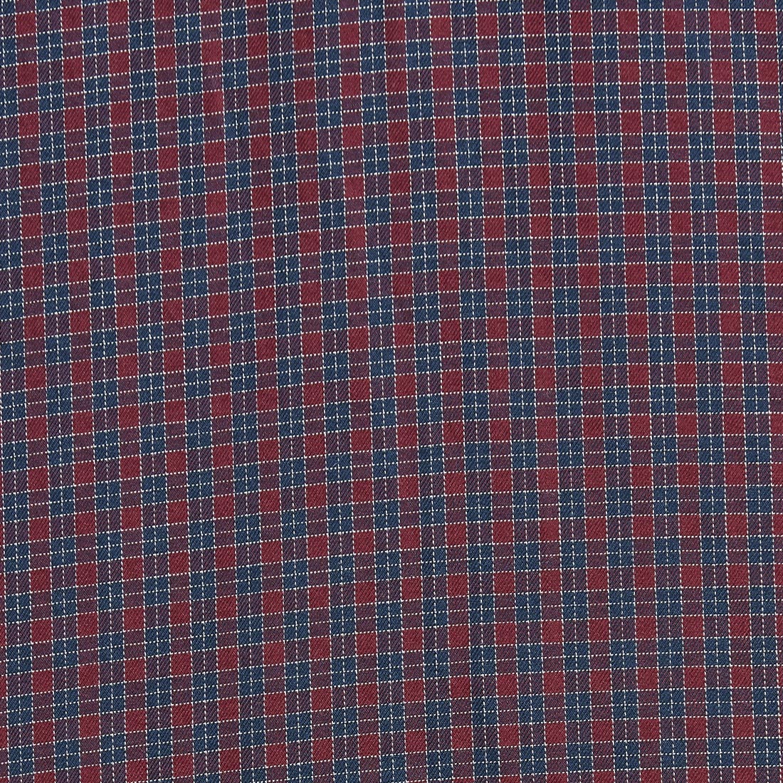Men Red Tailored Fit Checks Cotton Full Sleeve Shirts - Image 7