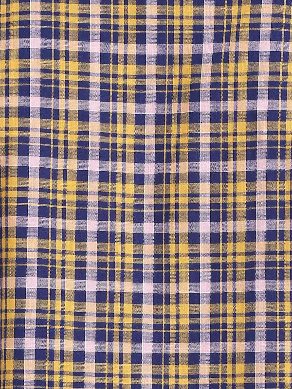 Colorplus Men Yellow Checks Tailored Fit Cotton Casual Shirt - Image 7