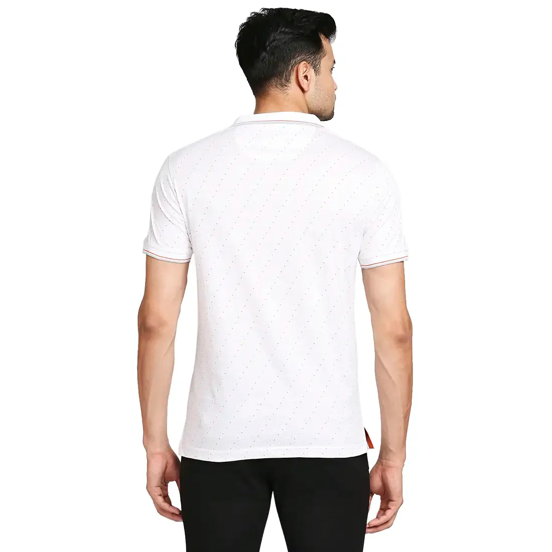 Men Red Tailored Fit Print Cotton Half Sleeve T-Shirt - Image 4