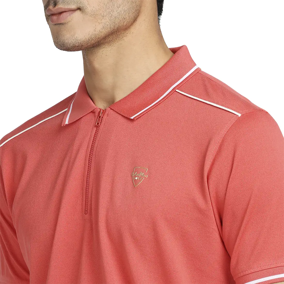 Men Red Tailored Fit Solid Cotton Half Sleeve T-Shirt - Image 6