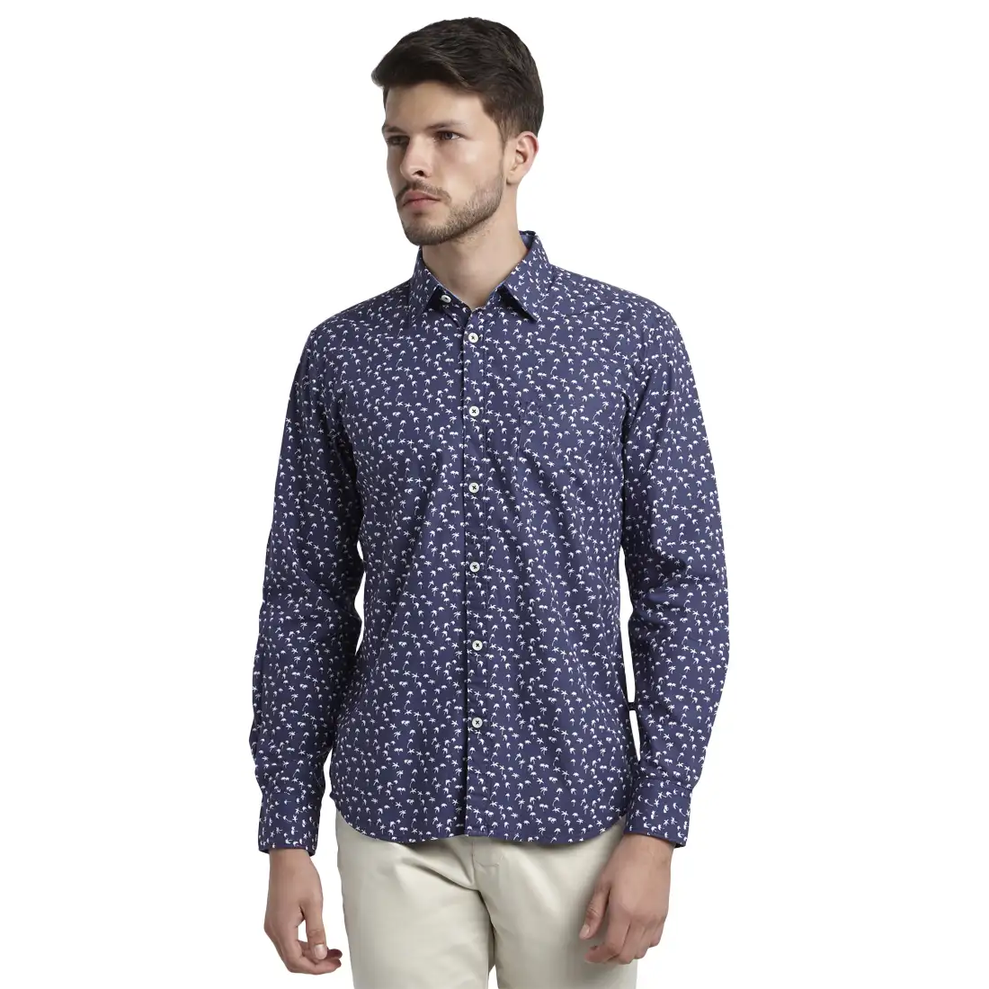 Men Slim Fit Blue Shirt
