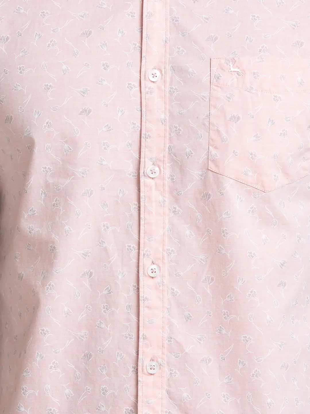 Parx Men Pink Printed Slim Fit Cotton Casual Shirt - Image 7