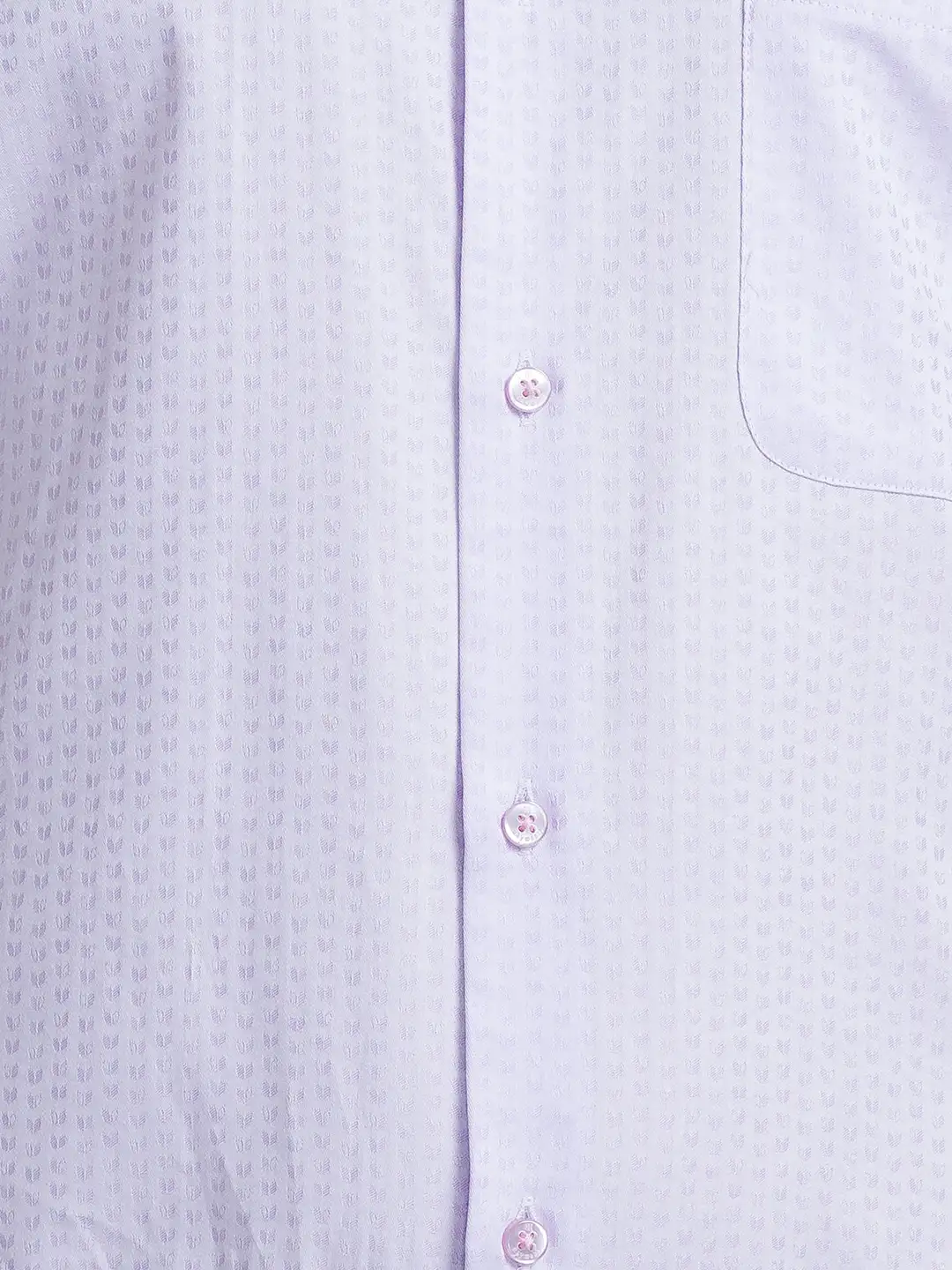 Men Violet Contemporary Fit Jacquard Cotton Cutaway Collar Shirts - Image 5