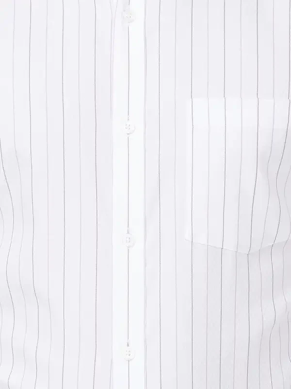 Men Violet Regular Fit Stripe Cotton Full Sleeve Ainsley Collar Shirts - Image 7