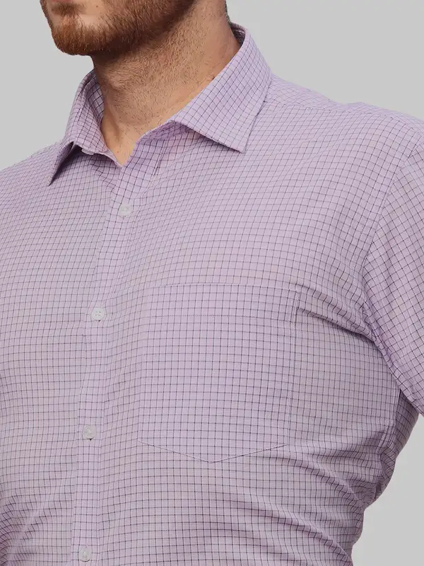 Park Avenue Men Violet Slim Fit Checks Cotton Shirts - Image 6