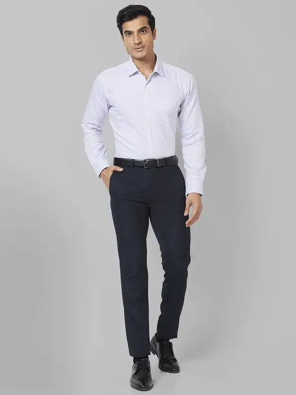 Men Violet Slim Fit Checks Cotton Shirts - Image 5