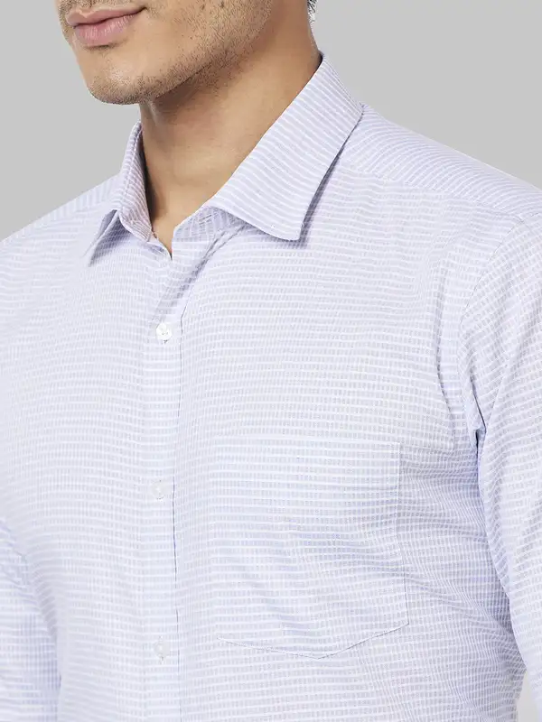 Men Violet Slim Fit Checks Cotton Shirts - Image 6