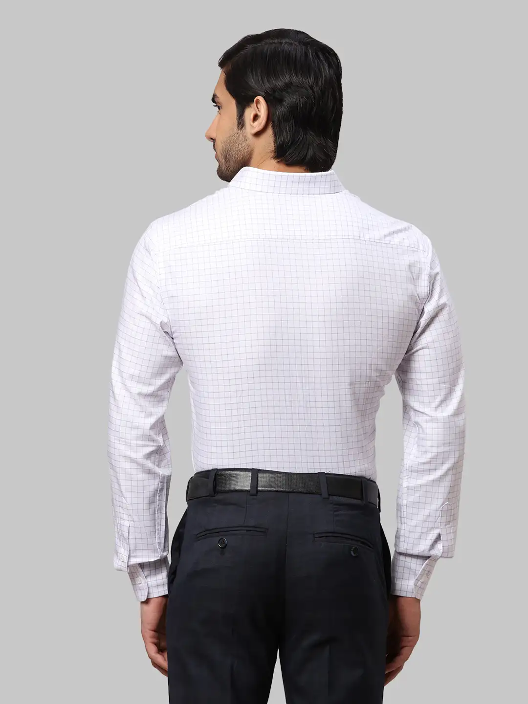 Men Violet Slim Fit Cotton Shirts - Image 4