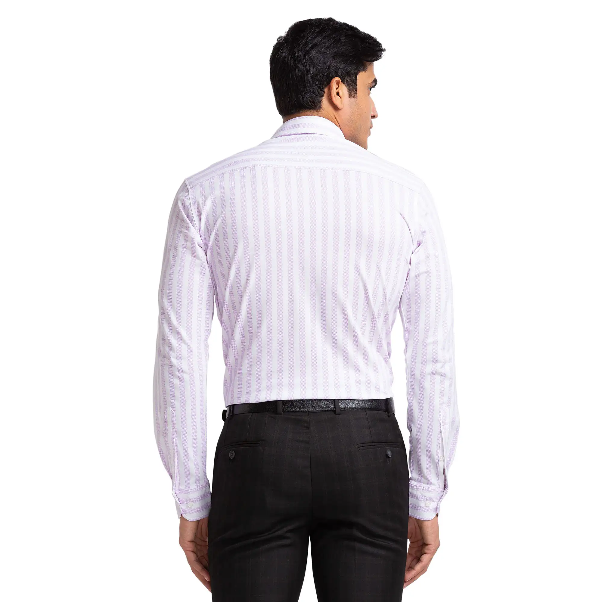 Men Violet Slim Fit Print Cotton Blend Shirts - Image 4