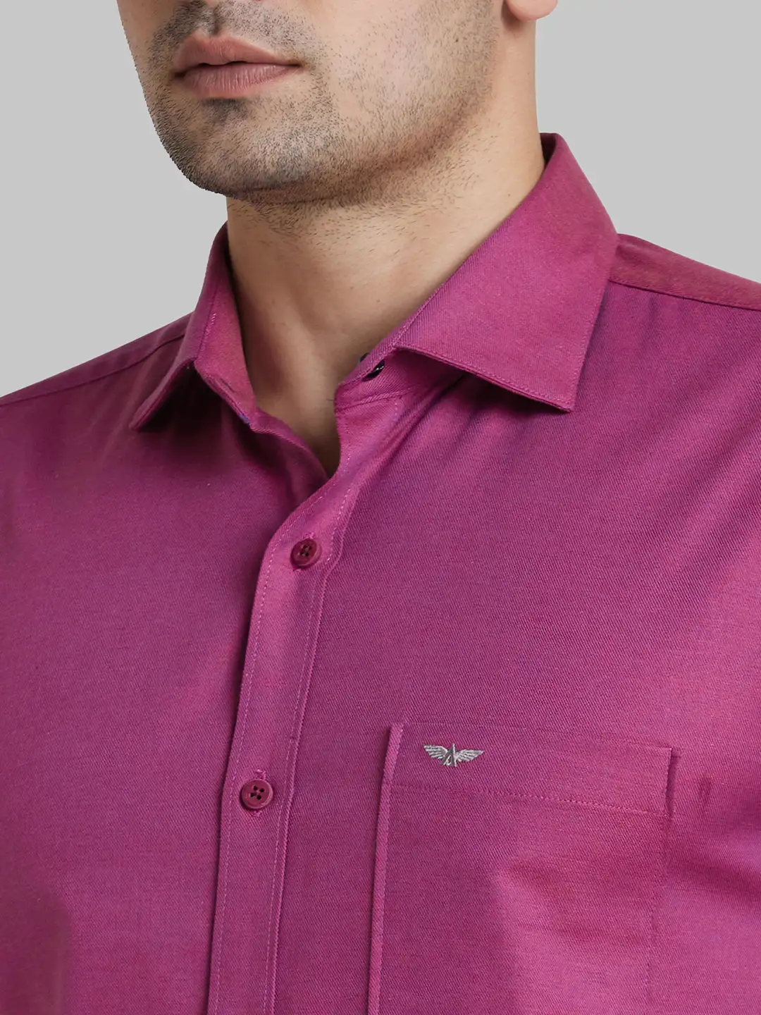 Park Avenue Men Purple Slim Fit Cotton Casual Shirt - Image 6