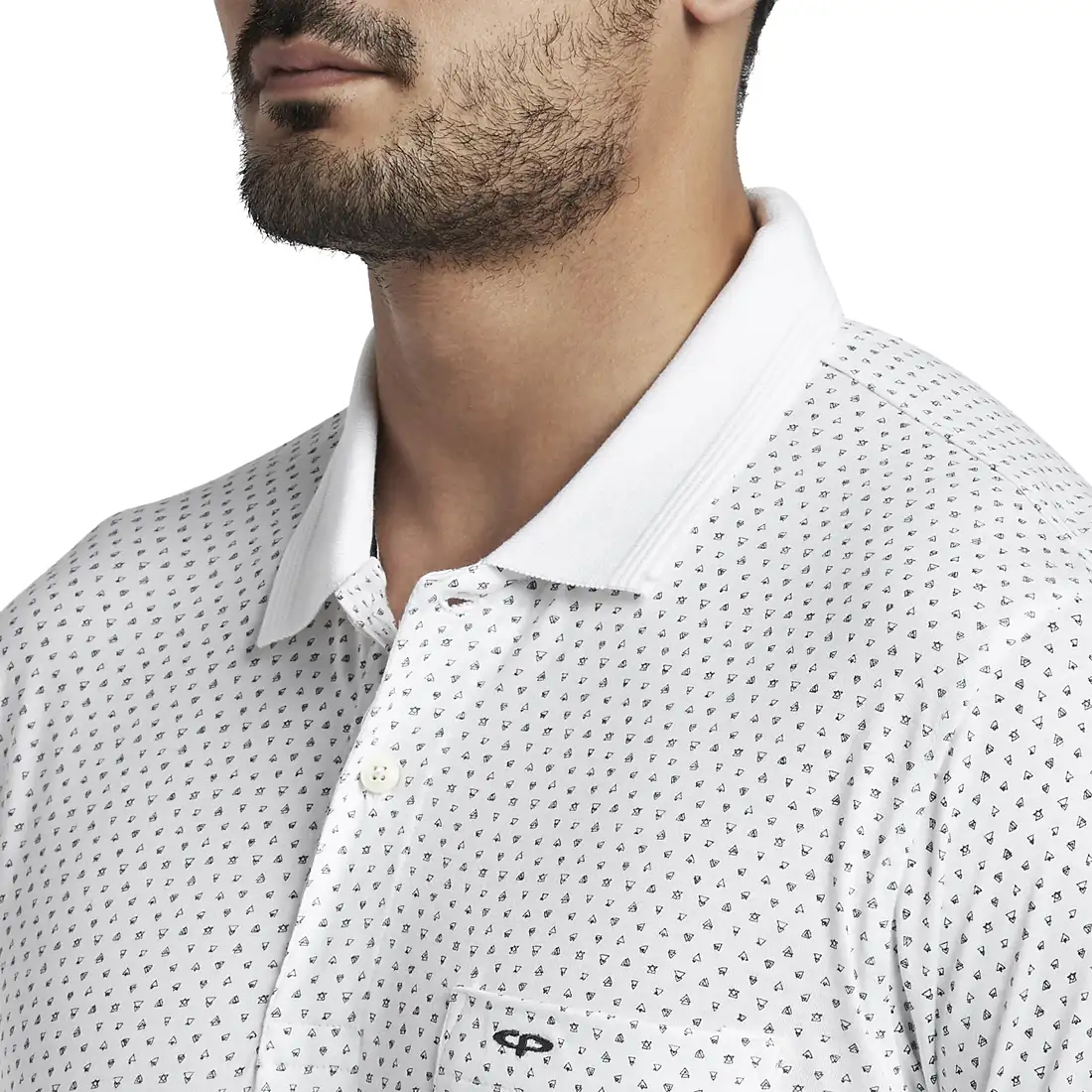 Men White Classic Fit Print Cotton Half Sleeve T-Shirt - Image 6