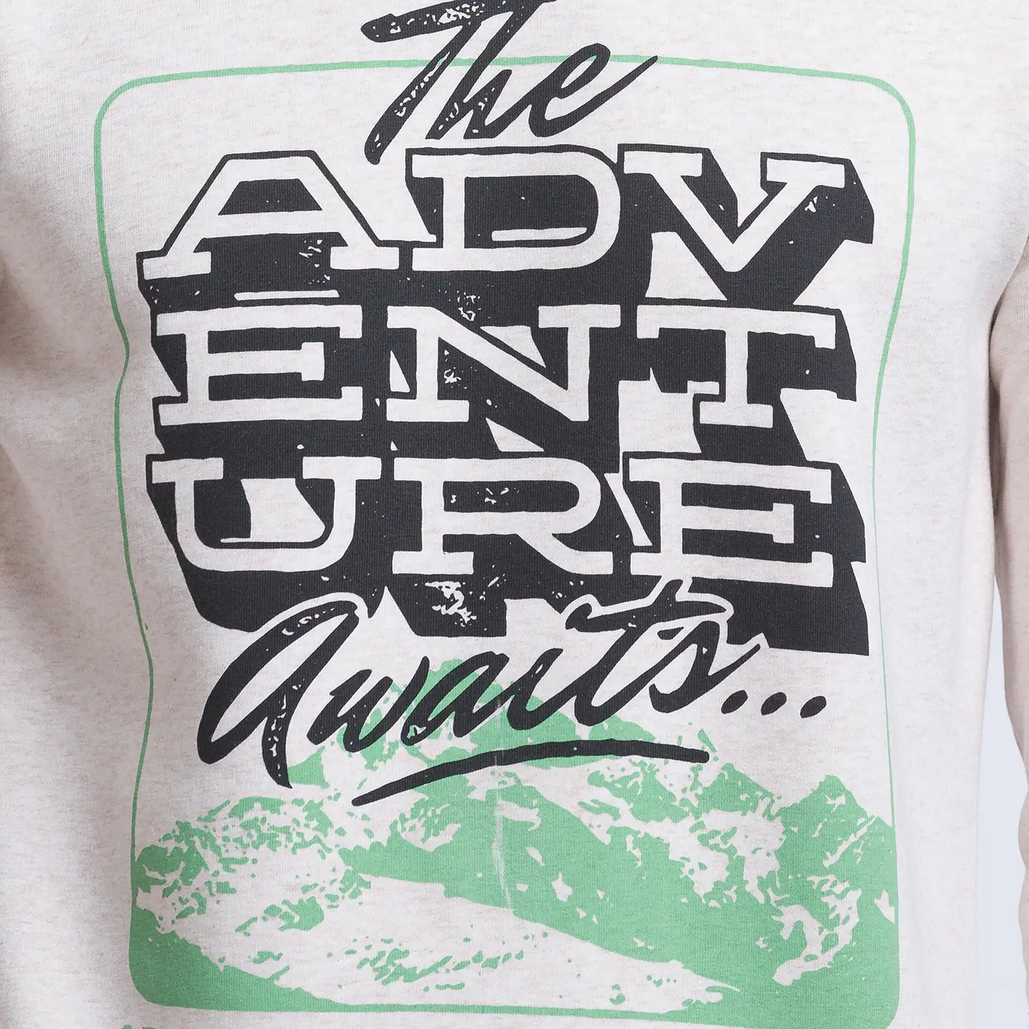 Men White Regular Fit Graphic Cotton Polyester Blend Sweatshirts - Image 7