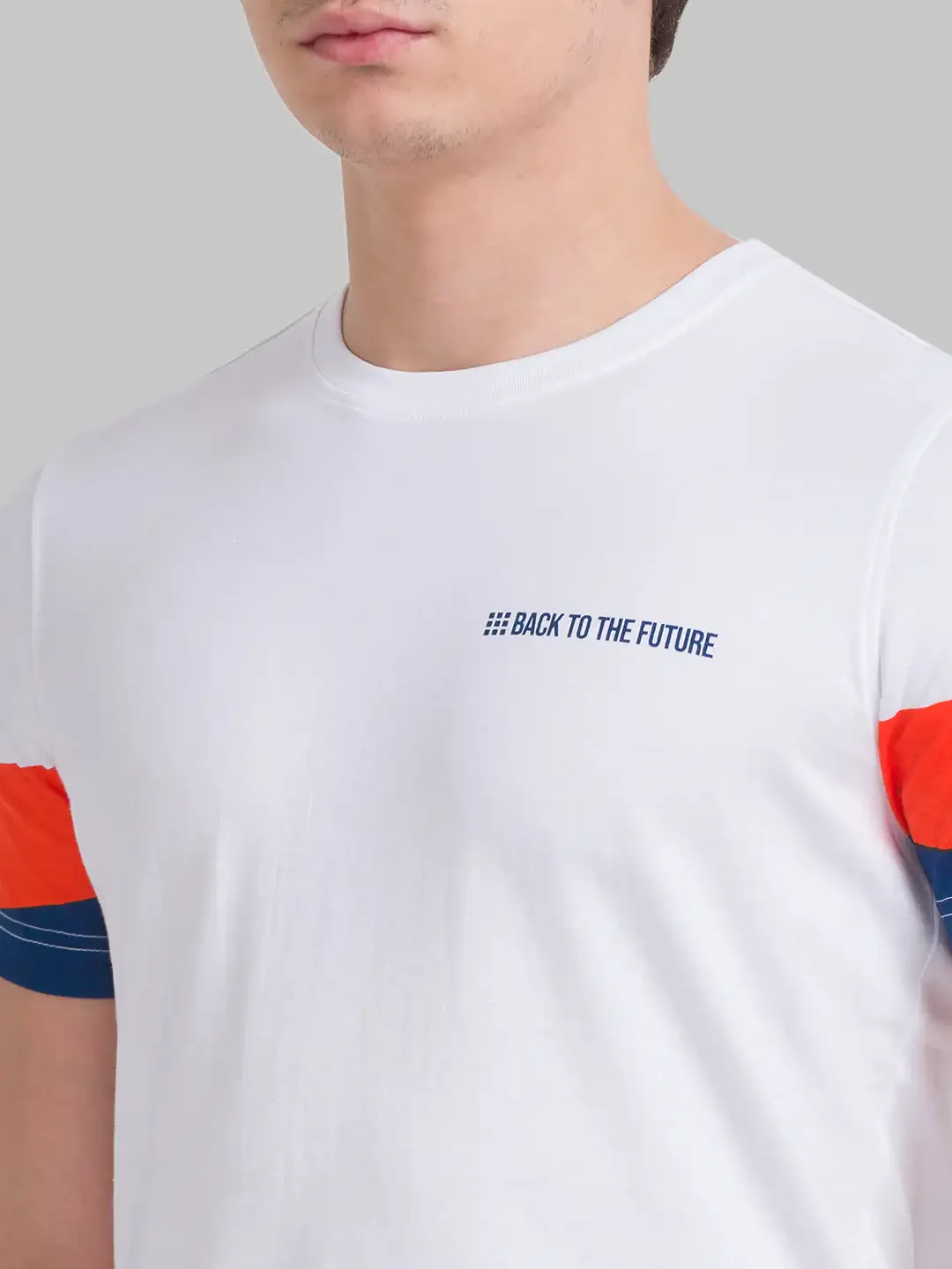 Men White Regular Fit Printed Graphic Cotton T-Shirt - Image 6