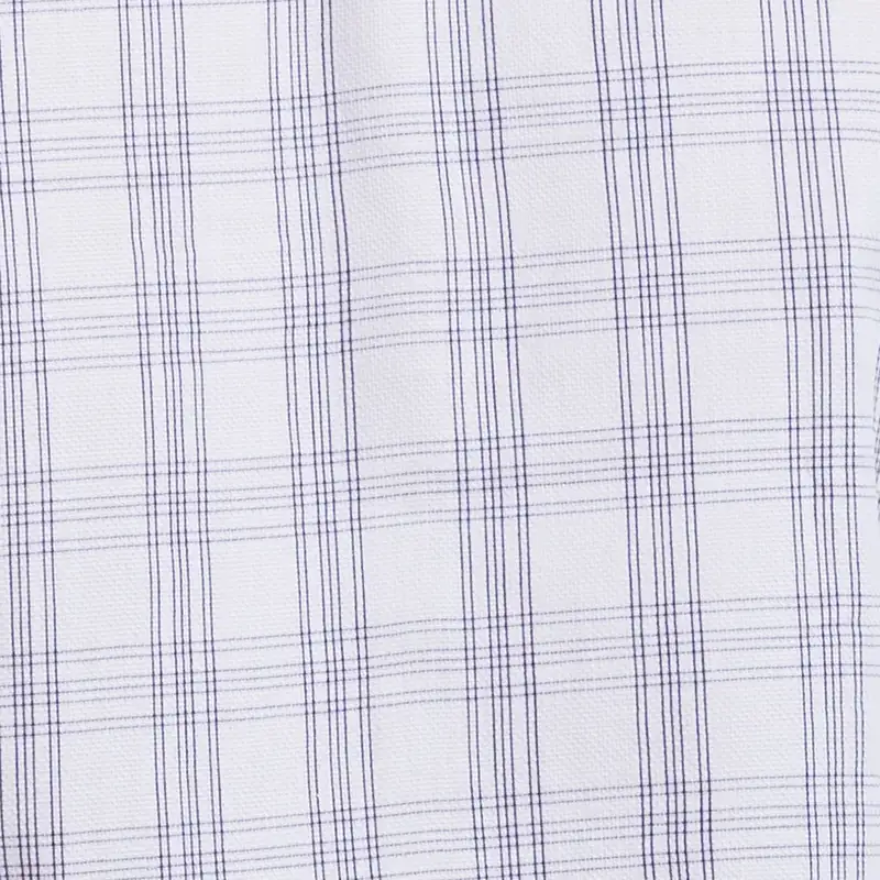 Men White Slim Fit Checks Cotton Full Sleeve Shirts - Image 7
