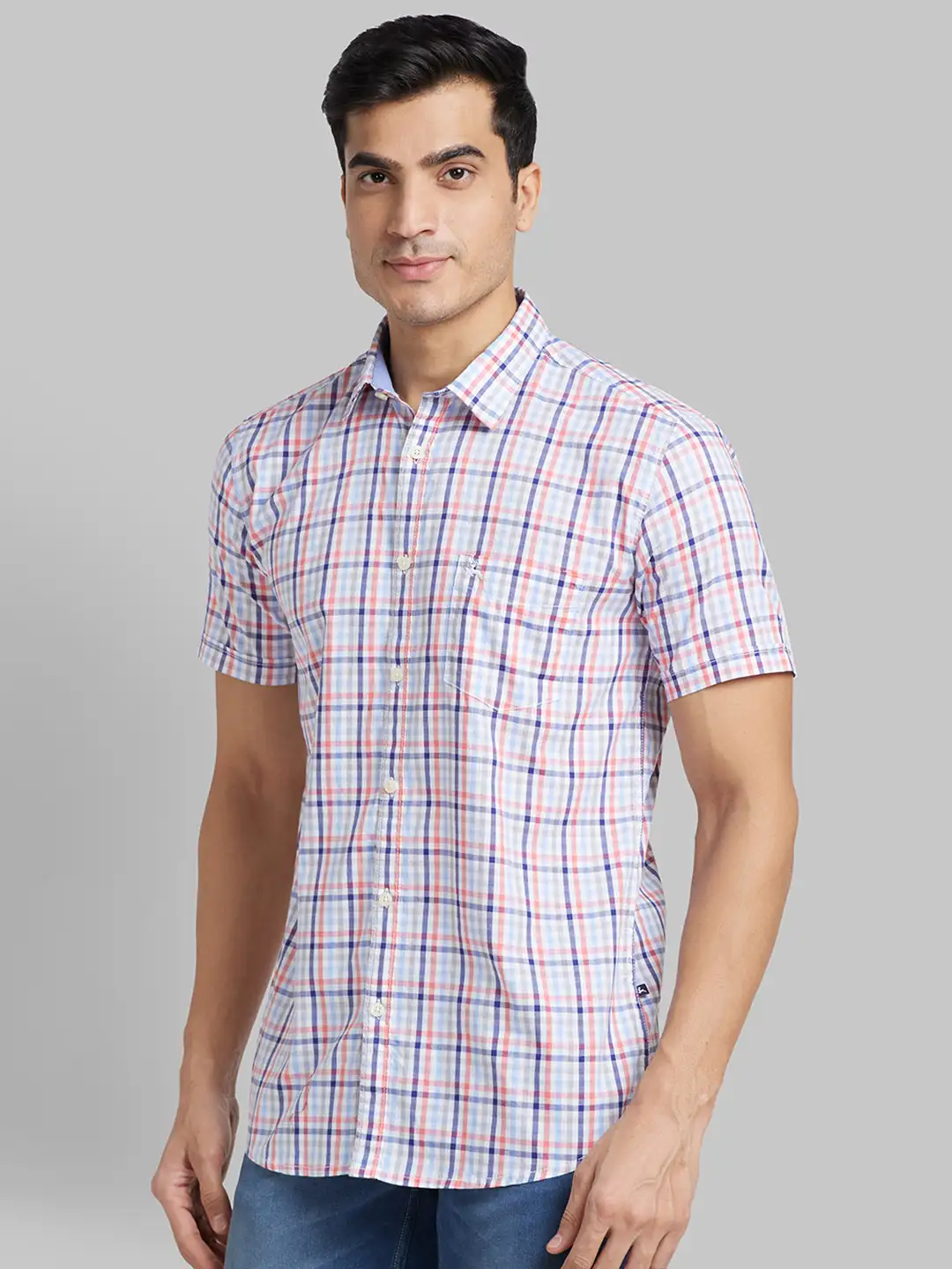 Men White Slim Fit Print Cotton Full Sleeve Shirts - Image 3