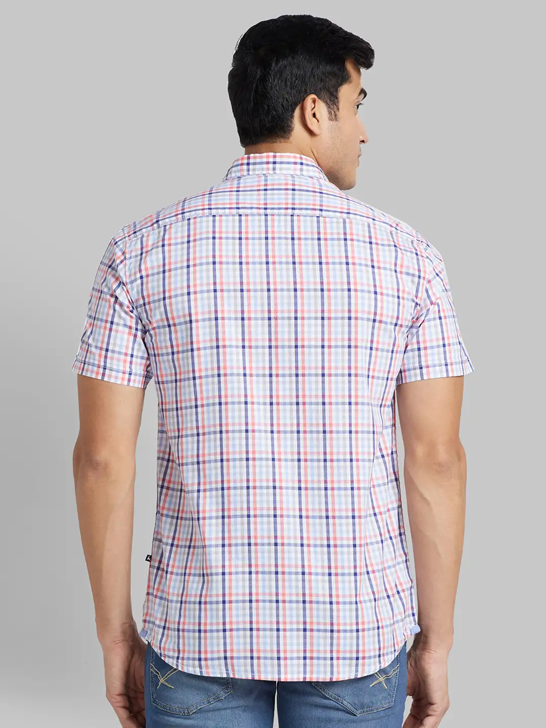 Men White Slim Fit Print Cotton Full Sleeve Shirts - Image 4