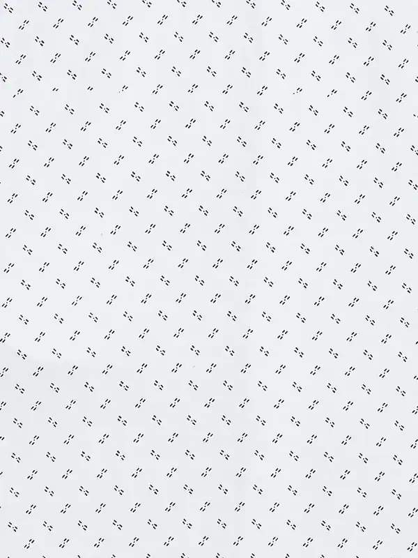 Men White Slim Fit Print Cotton Full Sleeve Shirts - Image 8