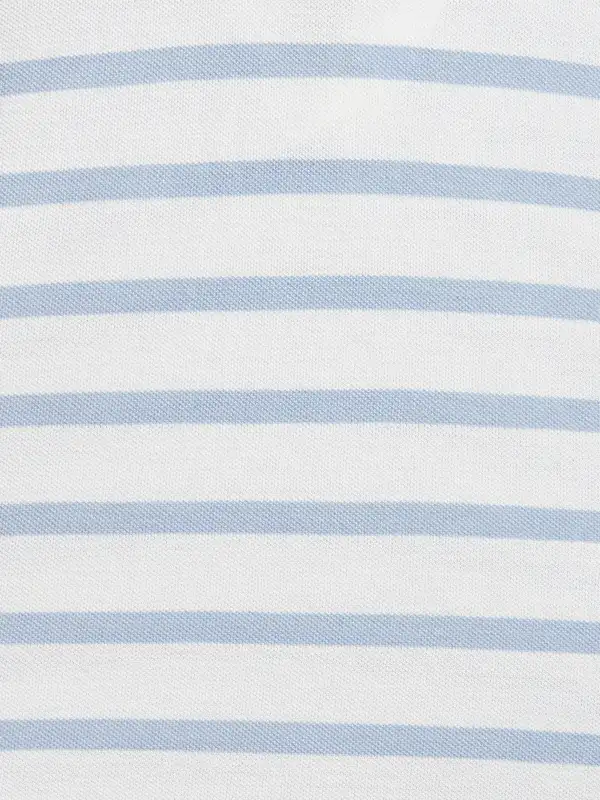 Men White Slim Fit Print Cotton Half Sleeve Polo T-Shirt - Image 7