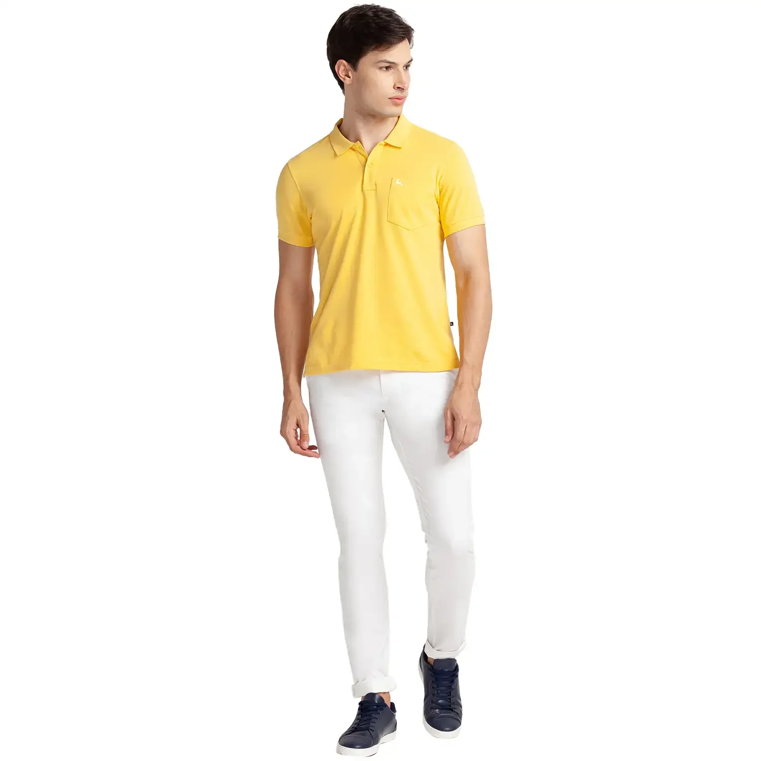 Men White Super Slim Fit Rfd Cotton Blend Trouser - Image 5